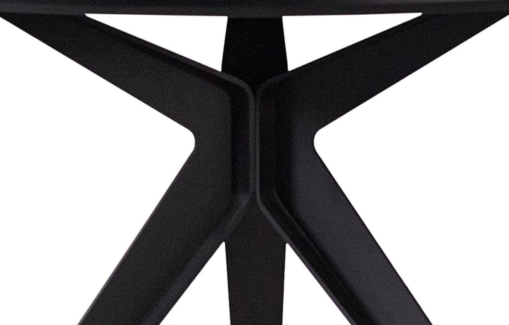 Eikentafel Rond - Zwart 2cm blad met Facet - Stella poot - rond - Basic - {{ product.type }} - Kas20