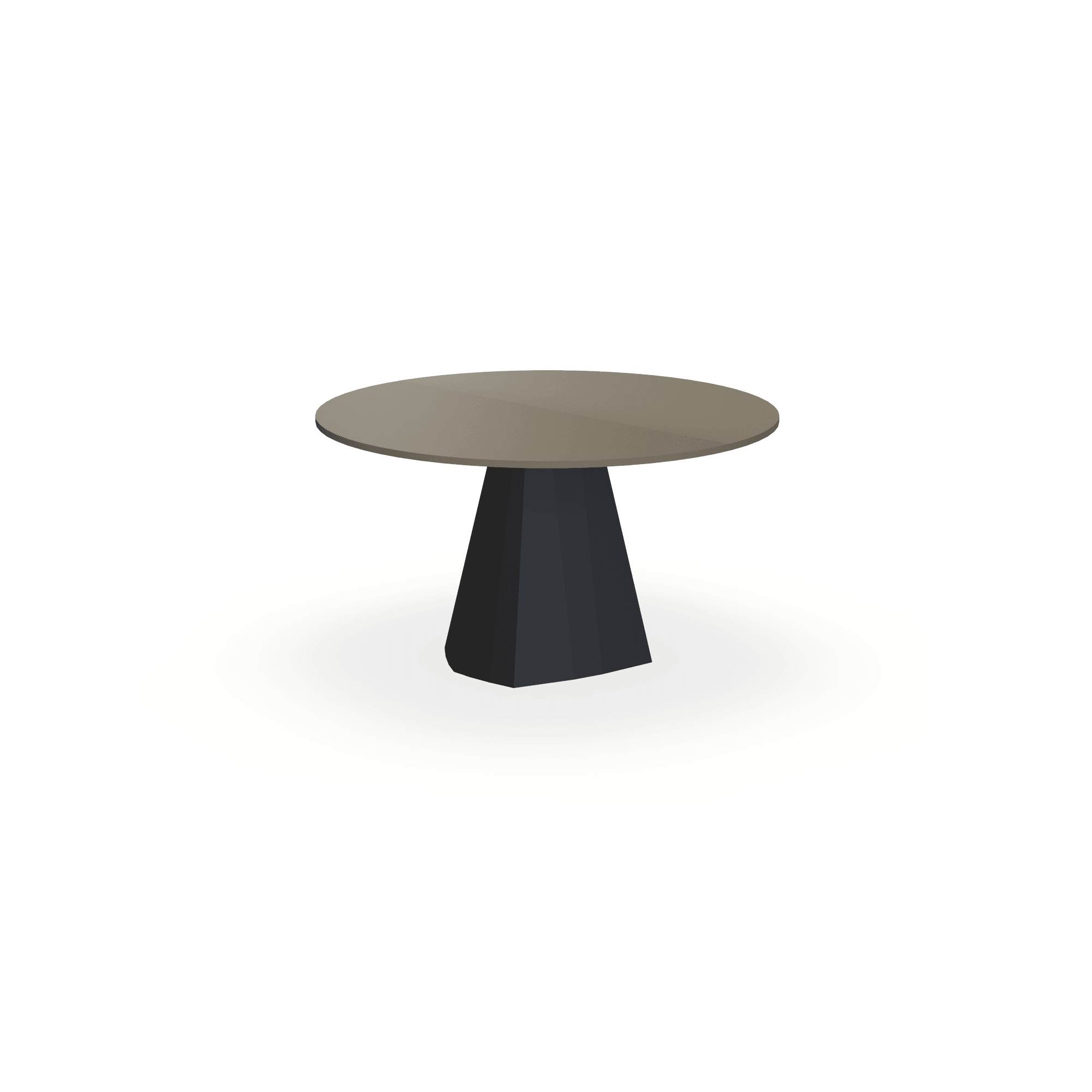 Eettafel Fenix Castoro Ottawa - Rond - Cone Onderstel Mat Zwart - {{ product.type }} - Kas20