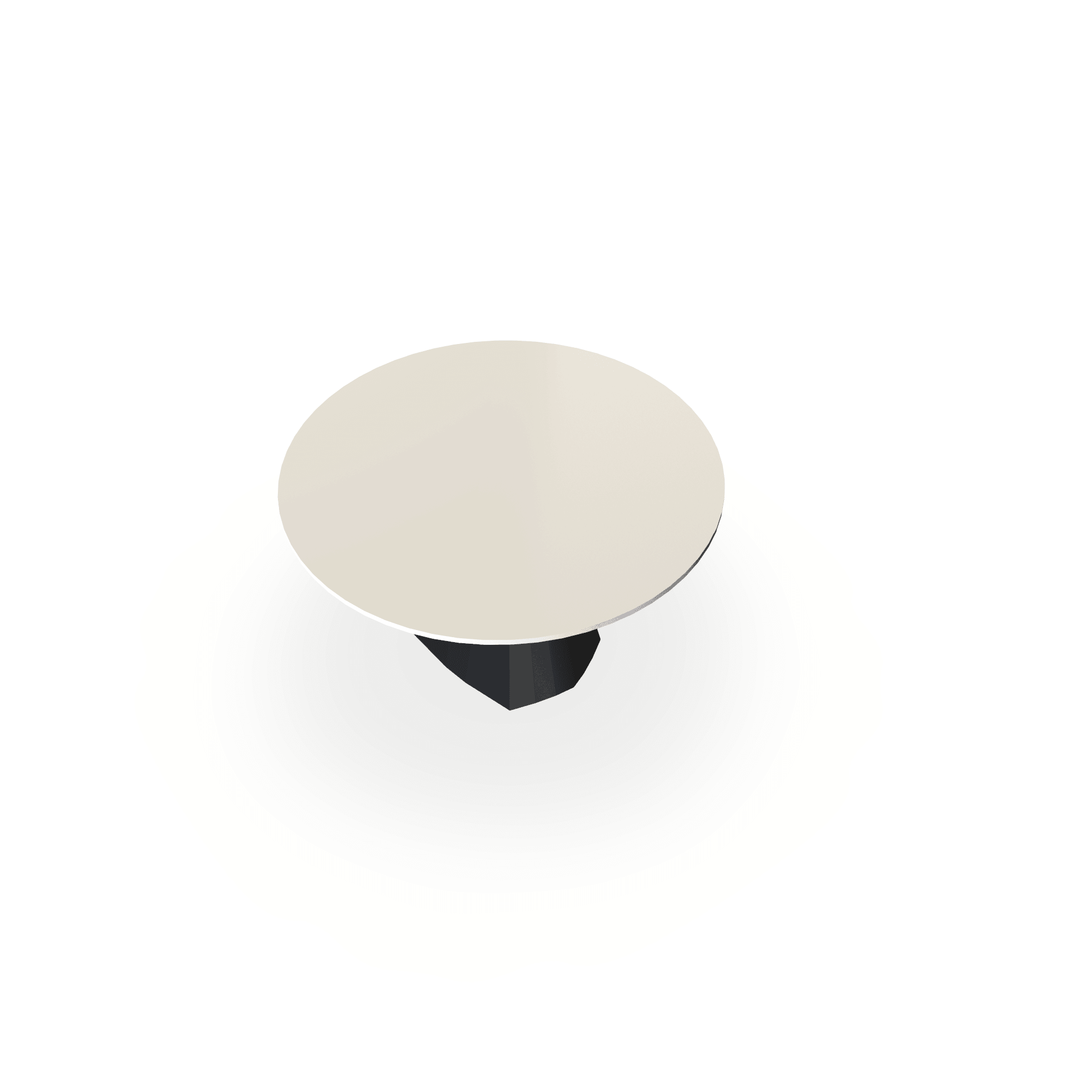 Eettafel Fenix Bianco Male - Rond - Cone Onderstel Mat Zwart - {{ product.type }} - Kas20