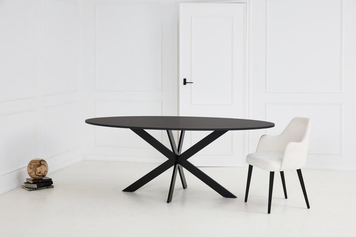 Fenix eettafel Nero Ingo - Ovaal - Matrix ultra dun zwart - {{ product.type }} - Kas20