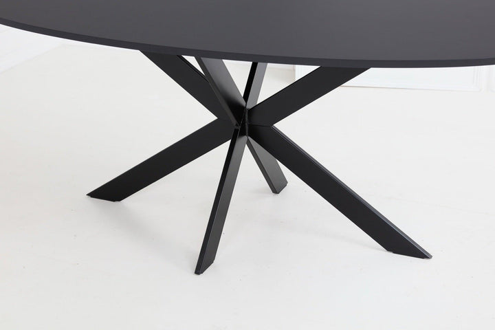 Fenix eettafel Nero Ingo - Ovaal - Matrix ultra dun zwart - {{ product.type }} - Kas20