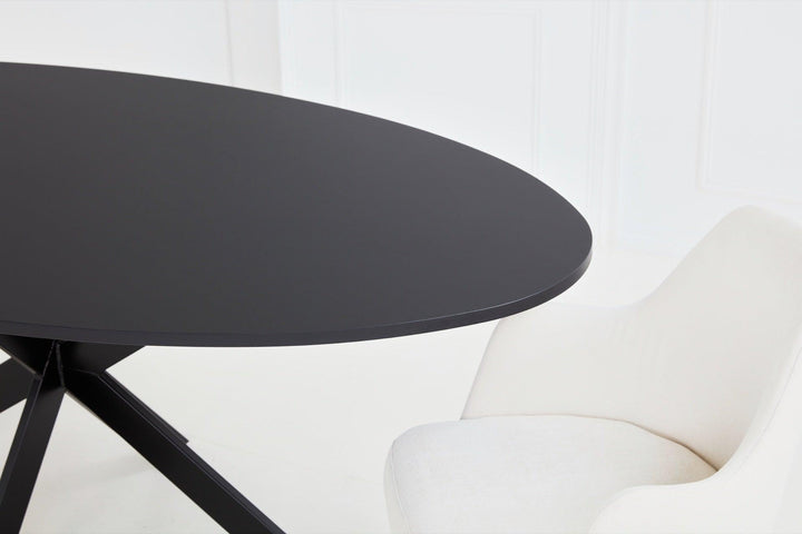Fenix eettafel Nero Ingo - Ovaal - Matrix ultra dun zwart - {{ product.type }} - Kas20