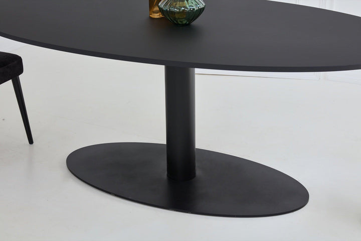 Fenix eettafel Nero Ingo - Ovaal - Giro ovaal zwart - {{ product.type }} - Kas20