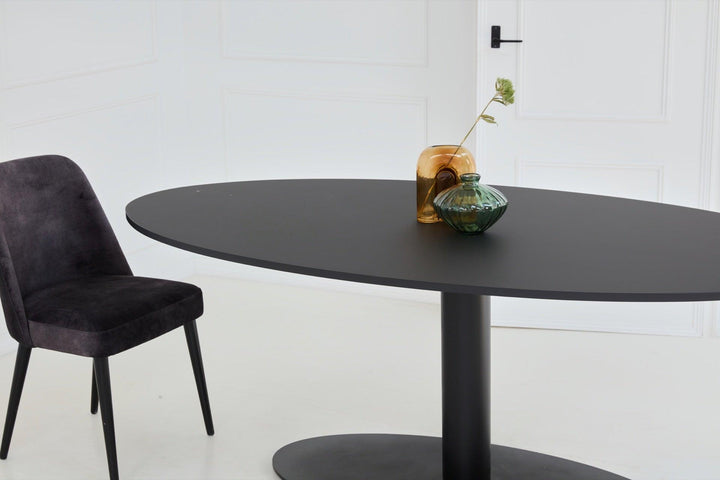 Fenix eettafel Nero Ingo - Ovaal - Giro ovaal zwart - {{ product.type }} - Kas20