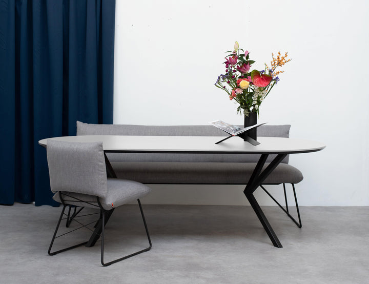 Fenix eettafel Bianco Cos - Plat ovaal - VV poot - {{ product.type }} - Kas20