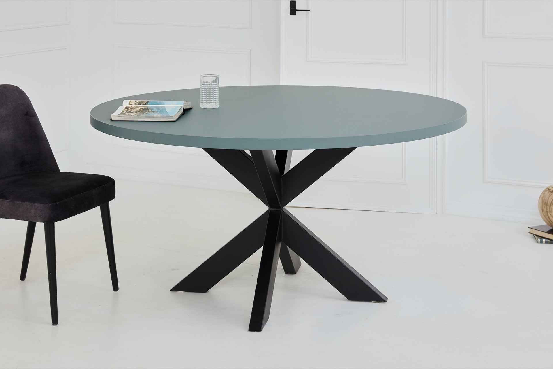 Fenix tafel Rond - Verde Comodoro 4cm blad - Matrix dun kruispoot - {{ product.type }} - Kas20