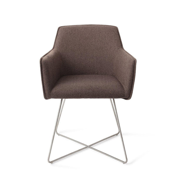 Hofu eetkamerstoel - Potters Clay, Cross Steel - {{ product.type }} - Kas20