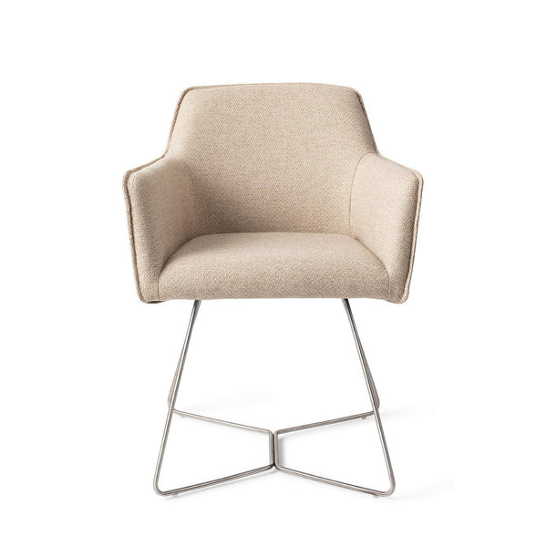 Hofu eetkamerstoel - Wild Walnut, Beehive Steel - {{ product.type }} - Kas20
