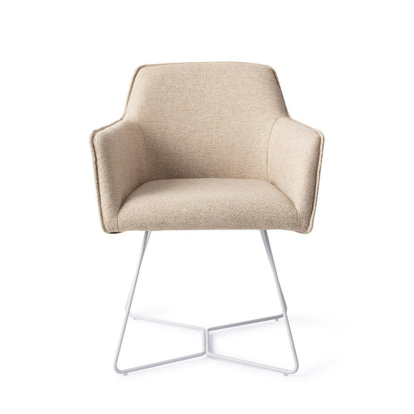 Hofu eetkamerstoel - Wild Walnut, Beehive White - {{ product.type }} - Kas20