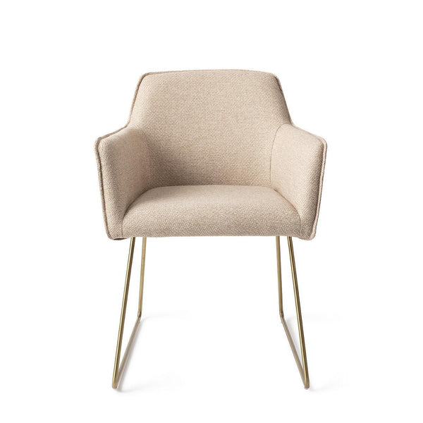 Hofu eetkamerstoel - Wild Walnut, Slide Gold - {{ product.type }} - Kas20