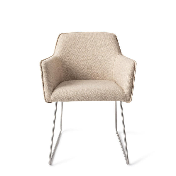 Hofu eetkamerstoel - Wild Walnut, Slide Steel - {{ product.type }} - Kas20