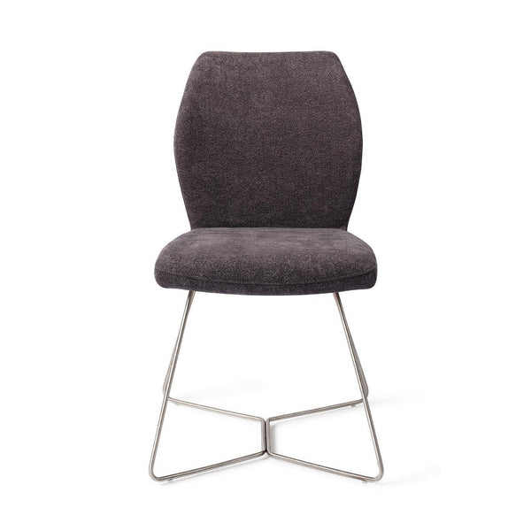 Ikata eetkamerstoel - Almost Black, Beehive Steel - {{ product.type }} - Kas20