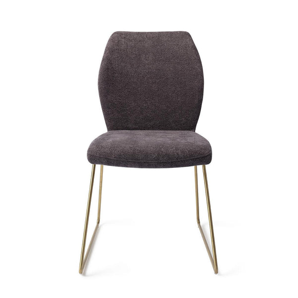 Ikata eetkamerstoel - Almost Black, Slide Gold - {{ product.type }} - Kas20