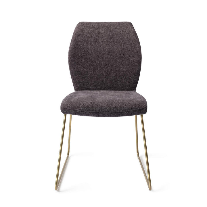 Ikata eetkamerstoel - Almost Black, Slide Gold - {{ product.type }} - Kas20