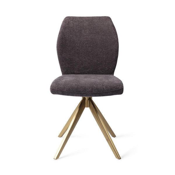 Ikata eetkamerstoel - Almost Black, Turn Gold - {{ product.type }} - Kas20