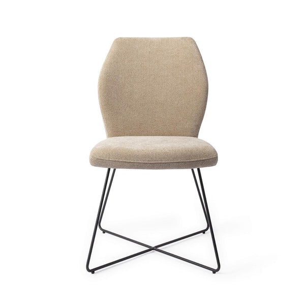 Ikata eetkamerstoel - Funky Fudge, Cross Black - {{ product.type }} - Kas20