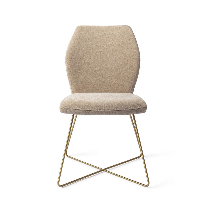 Ikata eetkamerstoel - Funky Fudge, Cross Gold - {{ product.type }} - Kas20