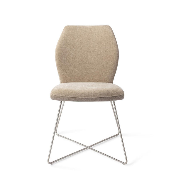Ikata eetkamerstoel - Funky Fudge, Cross Steel - {{ product.type }} - Kas20