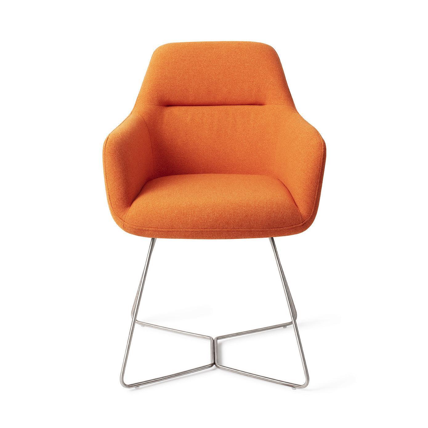 Kinko eetkamerstoel - Tangerine, Beehive Steel - {{ product.type }} - Kas20