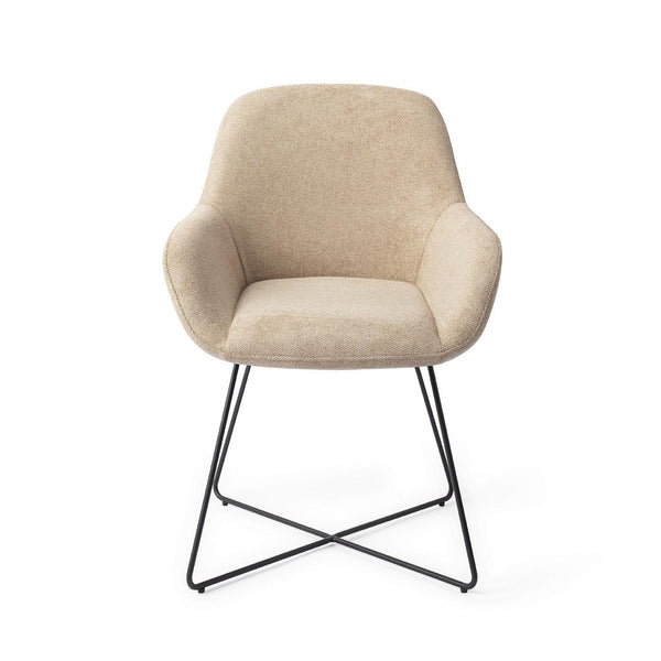 Kushi Eetkamerstoel - Desert Dunes, Cross Black - {{ product.type }} - Kas20