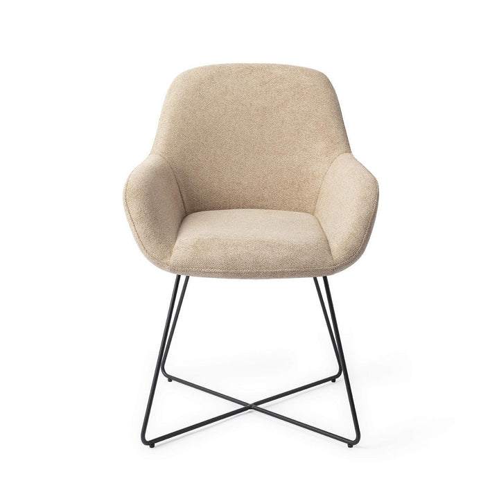 Kushi Eetkamerstoel - Desert Dunes, Cross Black - {{ product.type }} - Kas20
