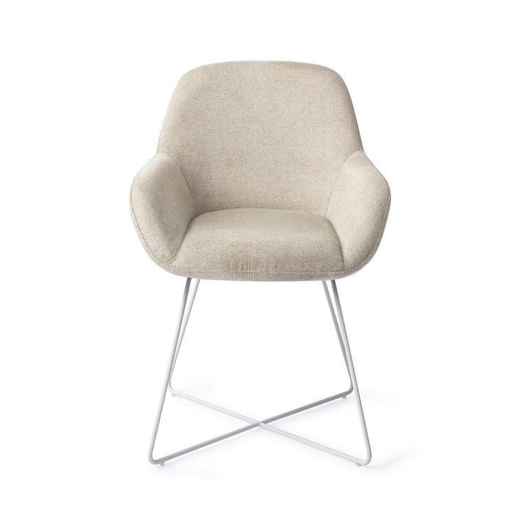 Kushi Eetkamerstoel - Ivory Ivy, Cross White - {{ product.type }} - Kas20