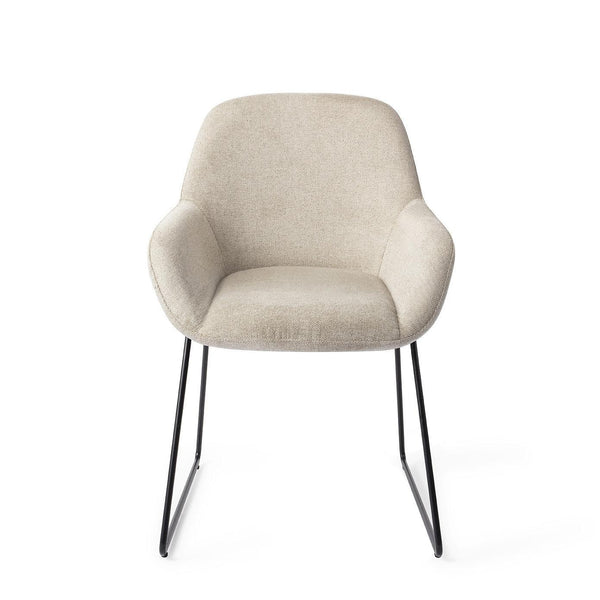 Kushi Eetkamerstoel - Ivory Ivy, Slide Black - {{ product.type }} - Kas20