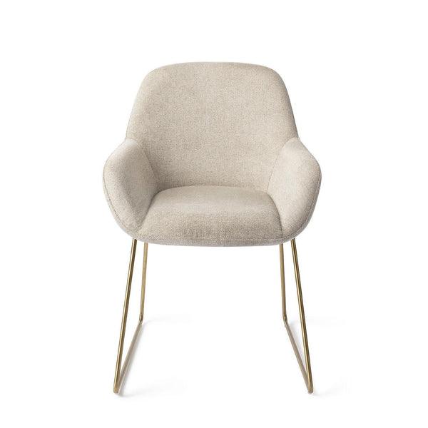 Kushi Eetkamerstoel - Ivory Ivy, Slide Gold - {{ product.type }} - Kas20