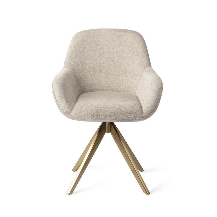 Kushi Eetkamerstoel - Ivory Ivy, Turn Gold - {{ product.type }} - Kas20