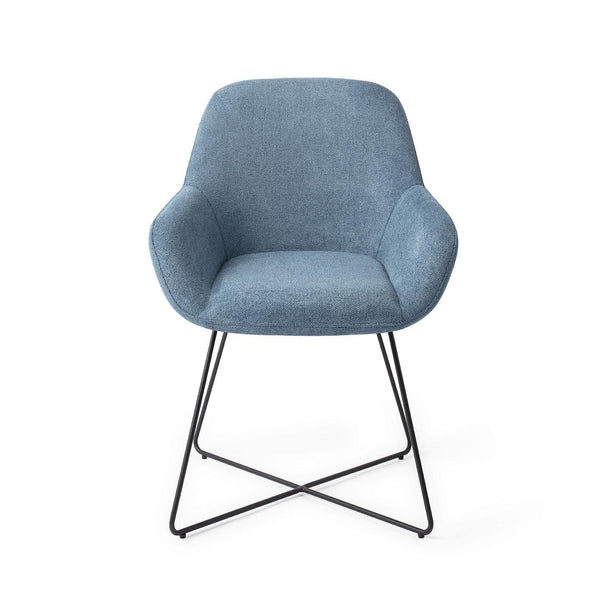 Kushi eetkamerstoel - Ocean Eyes, Cross Black - {{ product.type }} - Kas20