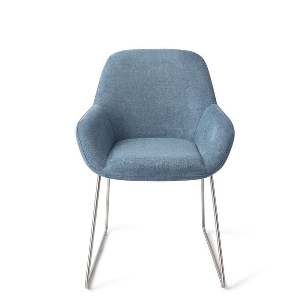 Kushi eetkamerstoel - Ocean Eyes, Slide Steel - {{ product.type }} - Kas20