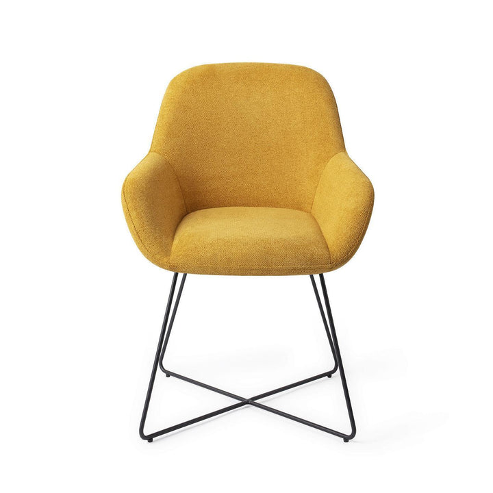 Kushi eetkamerstoel - Sweet Corn, Cross Black - {{ product.type }} - Kas20