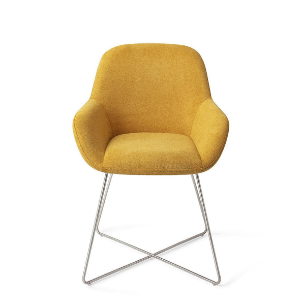 Kushi eetkamerstoel - Sweet Corn, Cross Steel - {{ product.type }} - Kas20