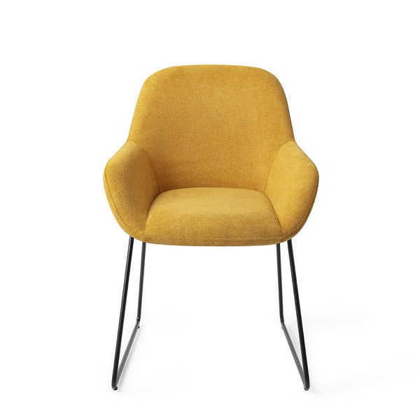 Kushi eetkamerstoel - Sweet Corn, Slide Black - {{ product.type }} - Kas20