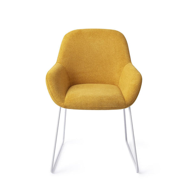 Kushi eetkamerstoel - Sweet Corn, Slide White - {{ product.type }} - Kas20
