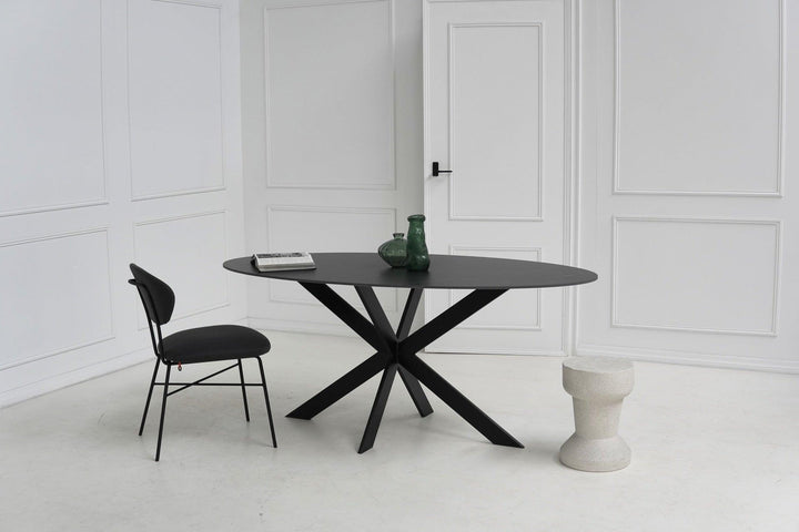 Keramiek eettafel nero ardi - ovaal - Matrix ulta dun zwart - {{ product.type }} - Kas20