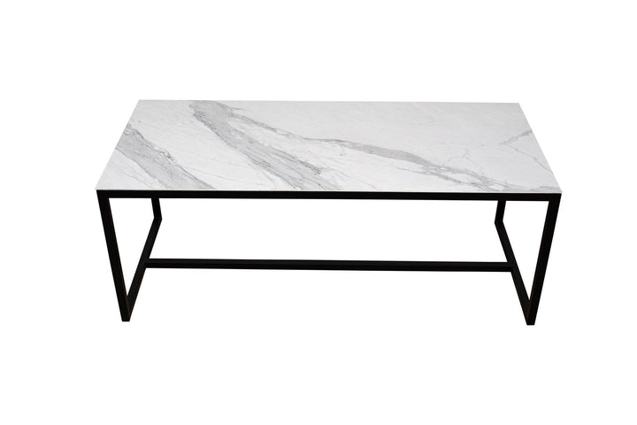 Marmeren eettafel Recht - Calacatta pullido Keramiek 5mm blad - Kubusframe K4 - {{ product.type }} - Kas20