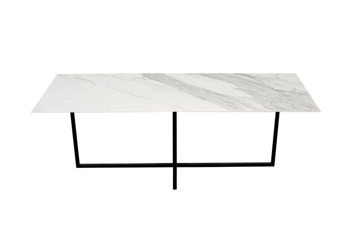 Marmeren eettafel Recht - Calacatta pullido Keramiek 5mm blad - Pluspoot K3 - {{ product.type }} - Kas20