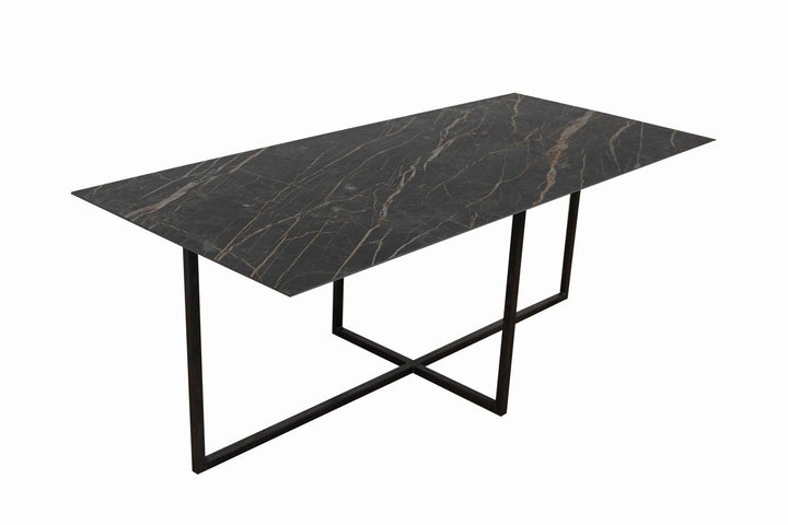 Marmeren eettafel Recht - Noir desir mat Keramiek 5mm blad - Pluspoot K3 - {{ product.type }} - Kas20