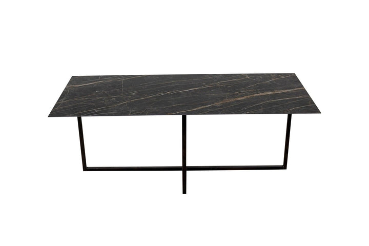 Marmeren eettafel Recht - Noir desir mat Keramiek 5mm blad - Pluspoot K3 - {{ product.type }} - Kas20