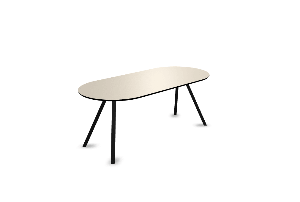 Betonlook Mortex Eettafel Plat Ovaal 2 Ronde Poten - Lok Living Betonlook Mortex Eettafel Plat Ovaal 2 Ronde Poten - Lok Living