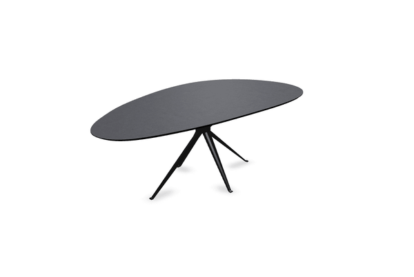 Melamine eettafel beton donker - Kiezel Type A - Anna onderstel - {{ product.type }} - Kas20