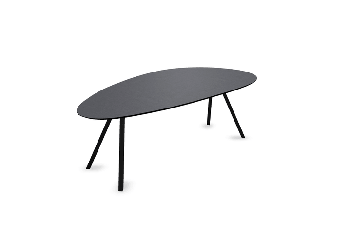 Melamine eettafel beton donker - Kiezel Type A - Schuine i onderstel - {{ product.type }} - Kas20
