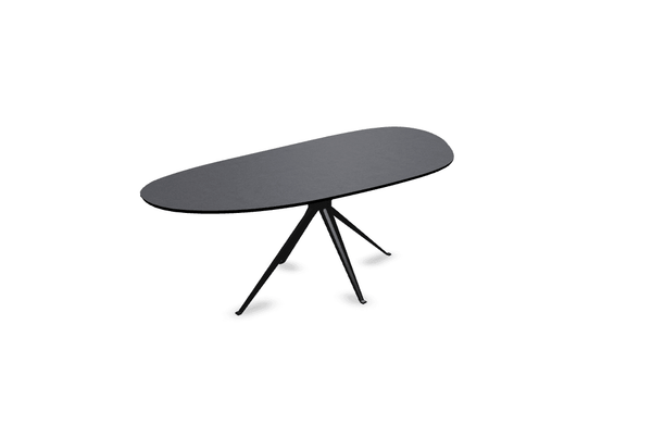 Melamine eettafel beton donker - Organisch Type A - Anna onderstel - {{ product.type }} - Kas20