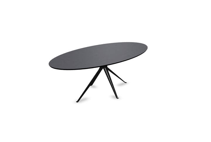 Melamine eettafel beton donker - Ovaal - Anna onderstel - {{ product.type }} - Kas20