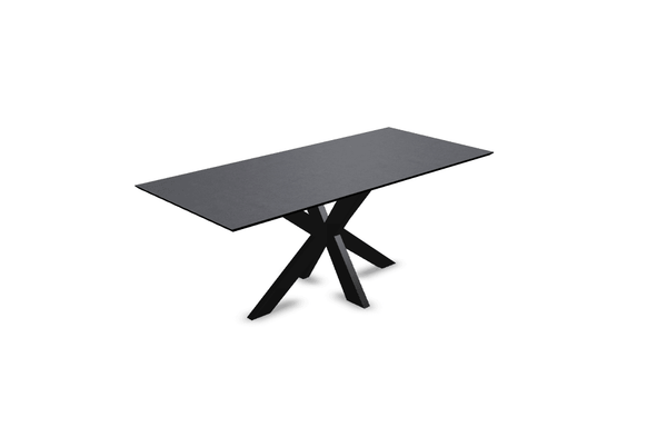 Melamine eettafel beton donker - Recht - Matrix dun onderstel - {{ product.type }} - Kas20