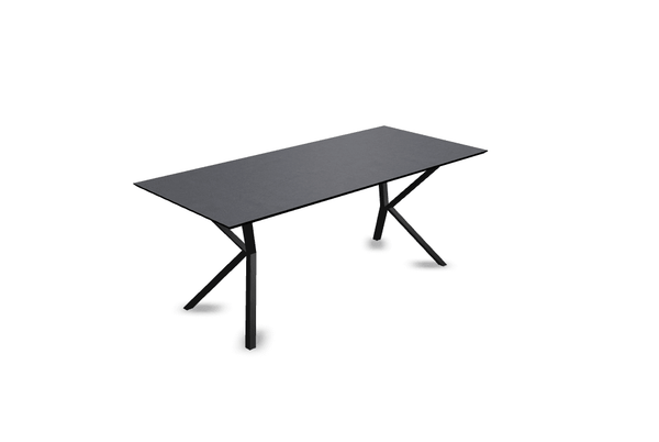 Melamine eettafel beton donker - Recht - VV onderstel - {{ product.type }} - Kas20