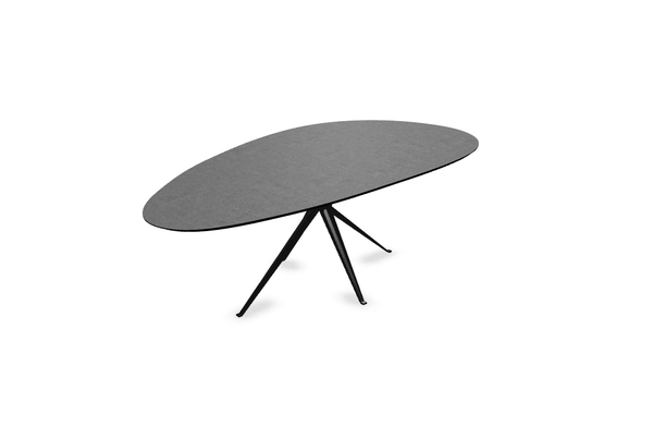 Melamine eettafel beton donker - Kiezel Type A - Anna onderstel - {{ product.type }} - Kas20