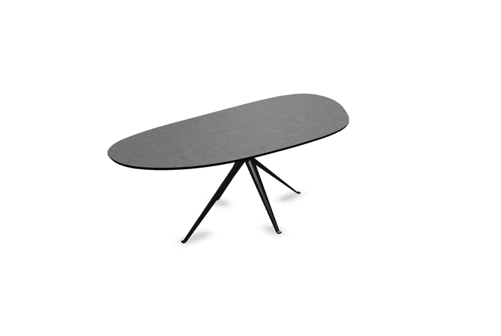 Melamine eettafel beton donker - Organisch Type A - Anna onderstel - {{ product.type }} - Kas20