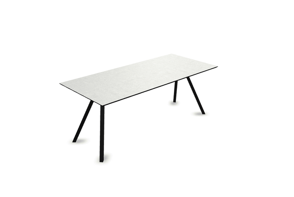 Melamine eettafel beton licht - Recht - Schuine i onderstel - {{ product.type }} - Kas20